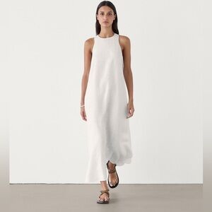 Massimo Dutti White Midi Dress